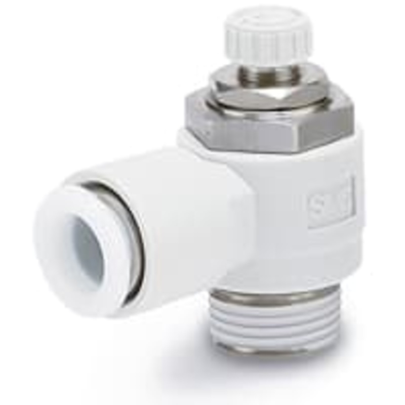 Apresure el regulador, codo, metro hacia fuera, 1/4NPT, para tubo de 3/8 , sellante