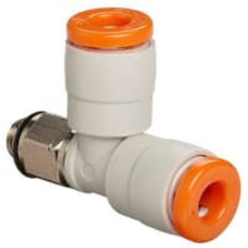 Adaptador neumtico del Roscar-a-Tubo de la te,  10  32 a x 6.4m m x 6.4m m, 1 MPa,  3 MPa