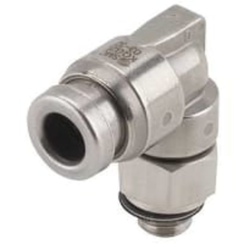 Adaptador neumtico del Roscar-a-Tubo del codo, varn de NPT8 1/, empujar hacia adentro 1/8 adentro