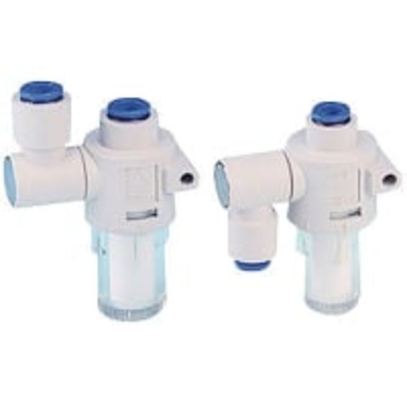 Air Suction Filter; w/One-Touch Fitting; 8m m Tube IN/OUT; Blue Release Button