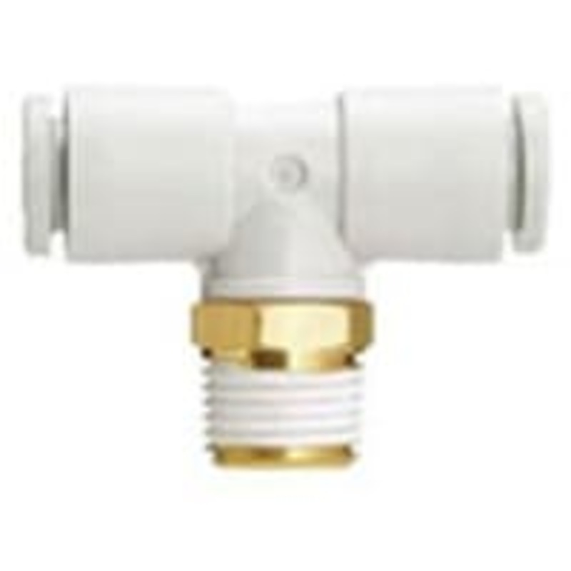 Adaptador neumtico del Roscar-a-Tubo de la te, el 1/4in x 8m m x 8m m