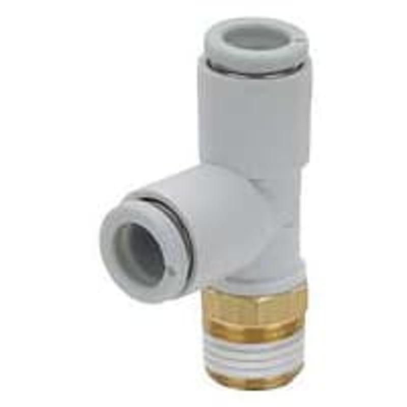 Uno-Toque la guarnicin; Te del funcionamiento del varn; 1/4-en el tubo; conec 1/4NPT. Dimetro;De cobre amarillo/elctrico. Ni; w/Seal