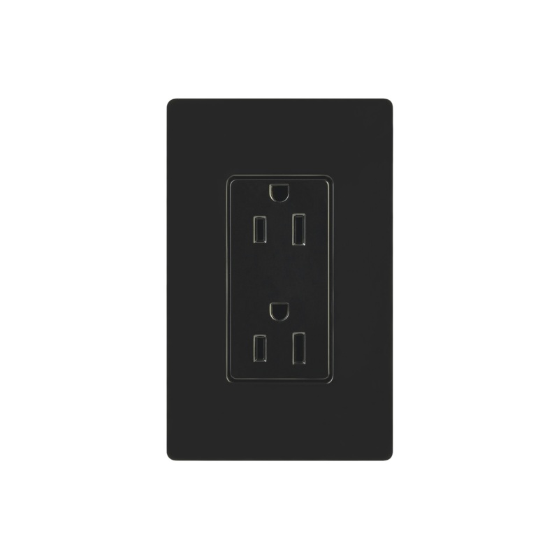Tomacorriente, receptaculo convencional 120V, 15A, color negro. BD553676764