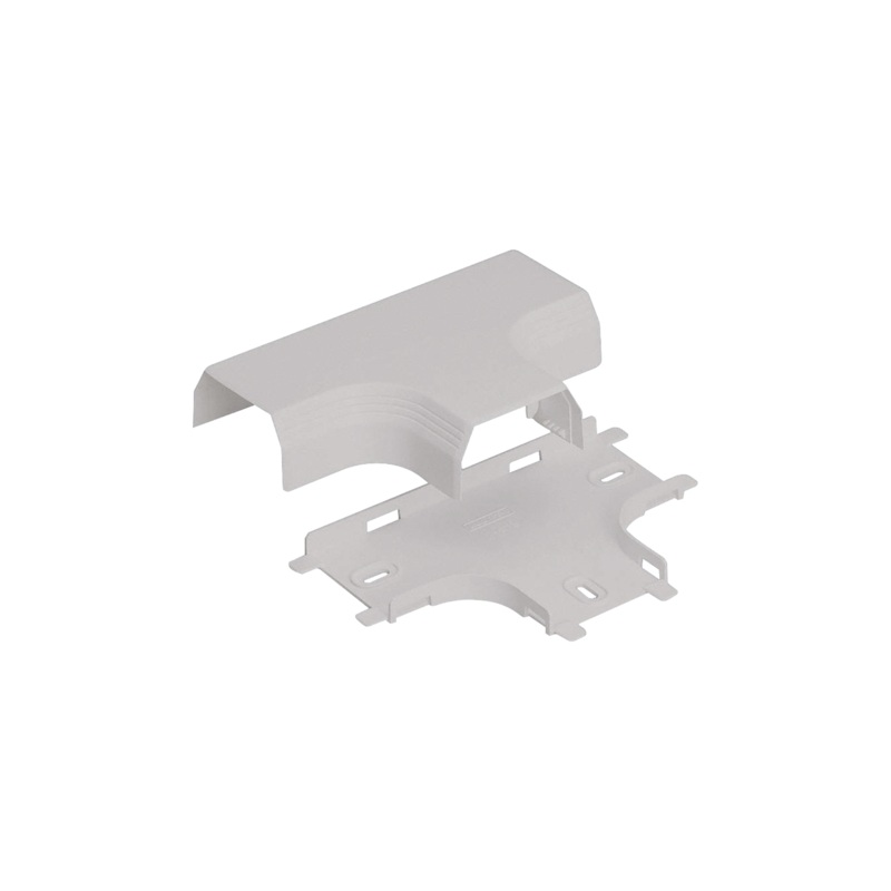 Accesorio en T, para uso con canaleta T45, Material PVC Rgido, Color Blanco Mate BD553674120