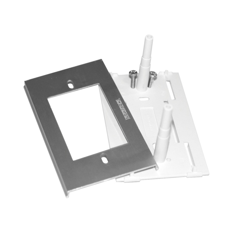 Soporte y tapa universal color aluminio de PVC auto extinguible, para canaleta TEK100A y minicolumna THMICG BD553674119