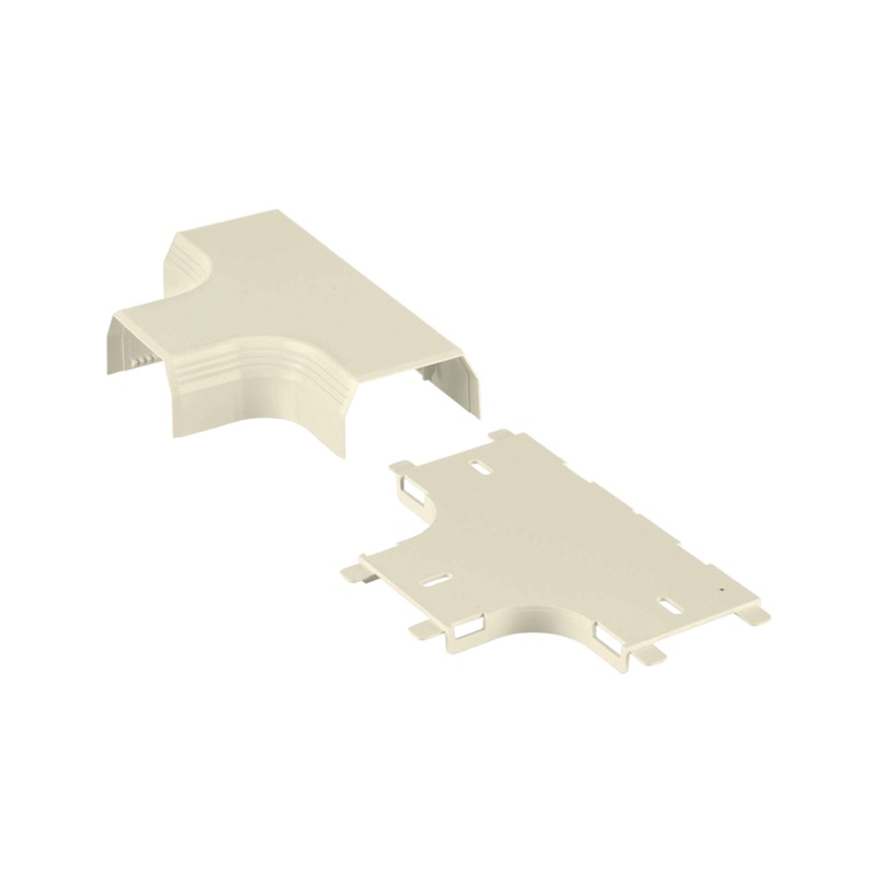 Accesorio en T, para uso con canaleta T45, Material PVC Rgido, Color Blanco BD553673001