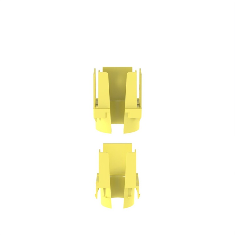 Tapa con 1 Salida a Tubo Corrugado de 1.5in (38mm), Para uso con Canaletas 2X2 FiberRunner, Color Amarillo BD553672975
