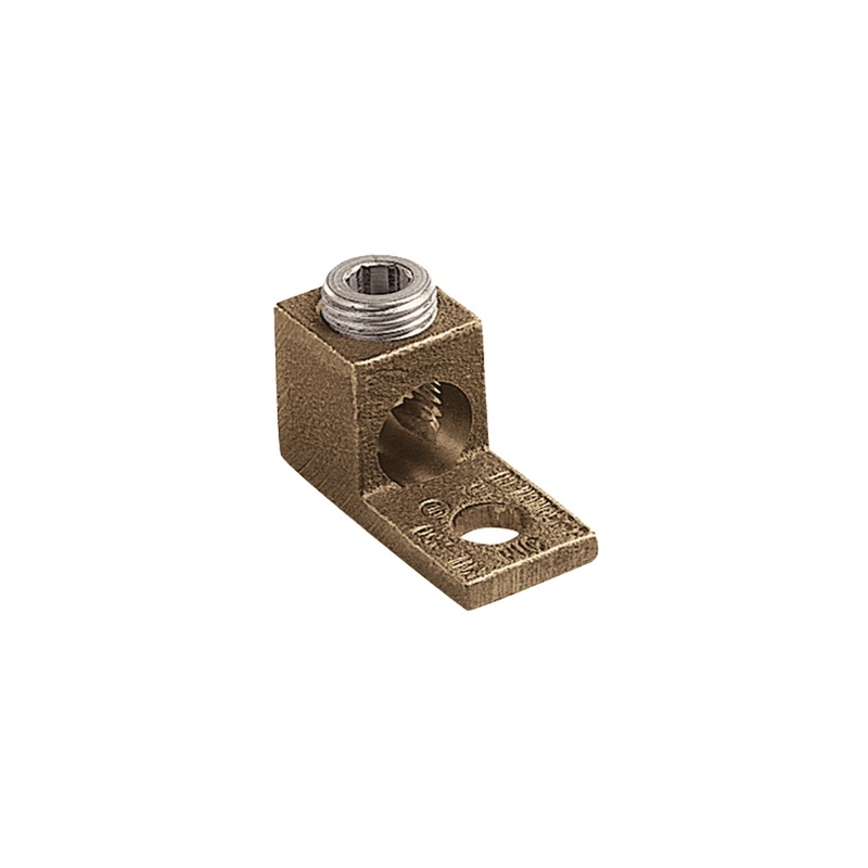 Terminal Tipo Lengeta Recta de Cobre, Cal. 8 a 1/0 AWG,  Orificio para perno de 5/16 (7.9mm) BD553666852