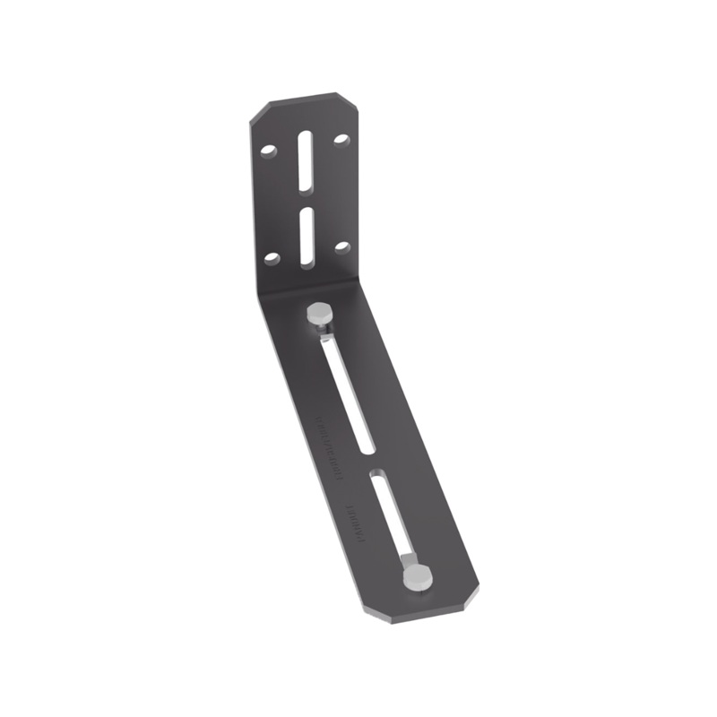 Soporte en L de Montaje a Pared, o Parte Frontal o Posterior de Gabinetes, para Canaletas FiberRunner 4X4 o 6×4, Color Negro BD553666580