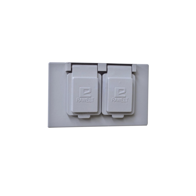 Tapa rectangular dplex horizontal con  contratapa con mecanismo de auto-cierre de aluminio para uso de interiores y exteriores tipo RR. BD553666575