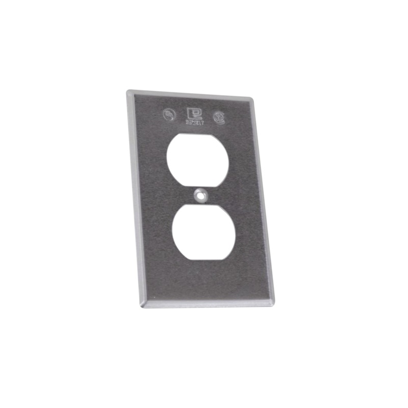 Tapa rectangular para contacto dplex de aluminio tipo RR a prueba de intemperie. BD553666582
